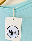 Pull maille fine bleu ciel