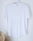 Tee-shirt blanc skull perles bijoux