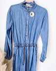 Combinaison bleu en lyocell