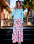 Pull doux menthe-bleu ciel