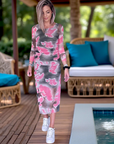 Robe tie and dye kaki