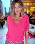Pull doux rose fuchsia