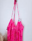 Robe dos nu rose fuchsia