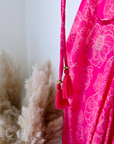 Robe dos nu rose fuchsia