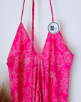 Robe dos nu rose fuchsia