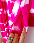Robe tie and dye fuchsia