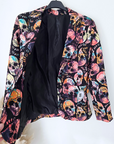 Veste cintrée skull fluo