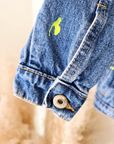 Veste en jean tag fluo