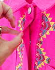 Veste surchemise fuchsia