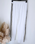Pantalon blanc jambes larges