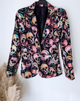 Veste cintrée skull fluo