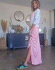 Jupe rose bonbon
