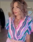 Blouse arlequin