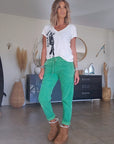 Pantalon velours vert