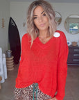 Pull doux red vif