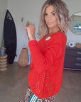 Pull doux red vif