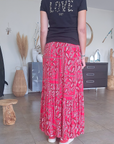 Jupe longue bandana rouge