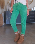 Pantalon velours vert