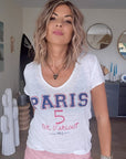 T-shirt blanc "Paris"