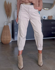 Pantalon cargo beige
