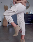 Pantalon cargo beige