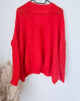 Pull doux red vif