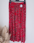 Jupe longue bandana rouge