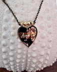 Collier coeur noir