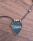 Collier coeur noir