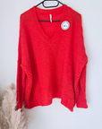 Pull doux red vif