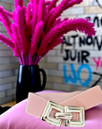 Ceinture rose élastiquée