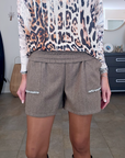 Short chevron marron beige
