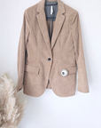 Veste beige velours côtelé
