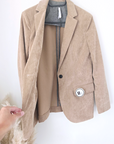 Veste beige velours côtelé