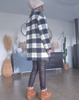 Manteau chaud à carreaux