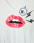 T-shirt blanc rock-chic
