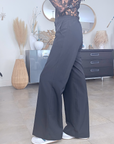 Pantalon chic noir à jambes larges - 𝐌𝐚𝐫𝐢𝐧𝐚𝟒𝟒𝐟𝐚𝐦𝐢𝐥𝐲