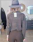 Cardigan marron à strass