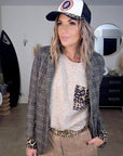 Pull beige à maille chaude
