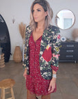 Blazer camouflage à inscriptions - 𝐌𝐚𝐫𝐢𝐧𝐚𝟒𝟒𝐟𝐚𝐦𝐢𝐥𝐲