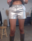 Short irisé 100% cuir - 𝐌𝐚𝐫𝐢𝐧𝐚𝟒𝟒𝐟𝐚𝐦𝐢𝐥𝐲