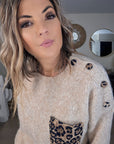 Pull beige à maille chaude