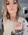 Pull beige à maille chaude