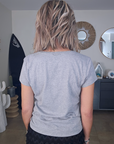 T-shirt gris rock avec perles bijoux