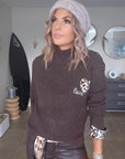 Pull chaud amour léopard