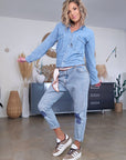Combinaison en jean boyfriend - 𝐌𝐚𝐫𝐢𝐧𝐚𝟒𝟒𝐟𝐚𝐦𝐢𝐥𝐲