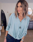 Chemise souple vert d'eau - 𝐌𝐚𝐫𝐢𝐧𝐚𝟒𝟒𝐟𝐚𝐦𝐢𝐥𝐲