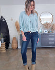 Chemise souple vert d'eau - 𝐌𝐚𝐫𝐢𝐧𝐚𝟒𝟒𝐟𝐚𝐦𝐢𝐥𝐲
