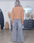 Blouson 100% cuir daim tabac - 𝐌𝐚𝐫𝐢𝐧𝐚𝟒𝟒𝐟𝐚𝐦𝐢𝐥𝐲