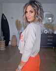 Pull beige vintage orange fluo - 𝐌𝐚𝐫𝐢𝐧𝐚𝟒𝟒𝐟𝐚𝐦𝐢𝐥𝐲